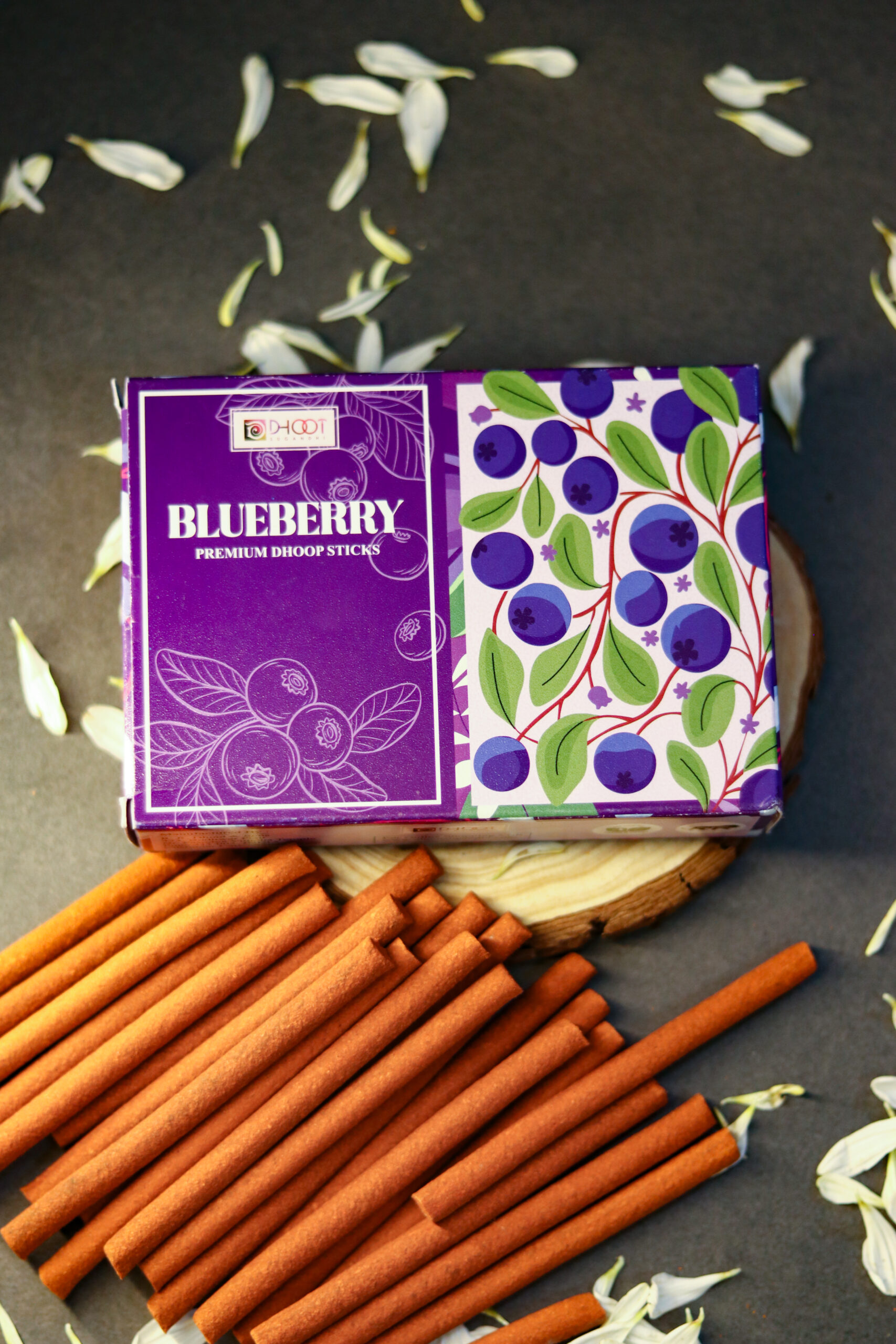 Premium blueberry dhoop sticks for meditation and relaxation